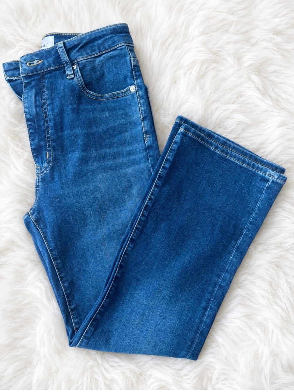 Frame Denim The Reboot Crop Jeans in Deep Blue Wash